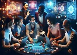 Responsible gaming message displayed beside bet 2 slots entertainment area